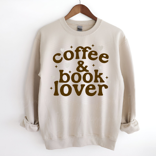 COFFEE AND BOOK LOVER ADULT SIZE (SHIRT/CREWNECK)
